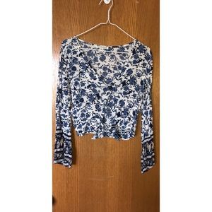 American Eagle Florian Print Long Sleeved Shirt